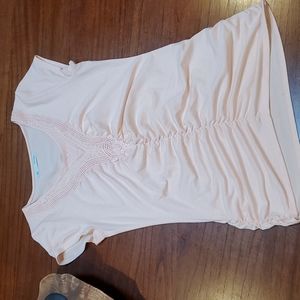 Peach ruched Maurices tee size l